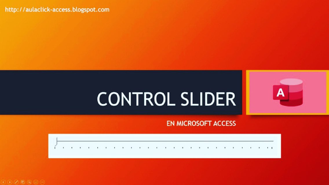 ClaseVirtualArt's tweet photo. COMO USAR UN SLIDER EN ACCESS
https://t.co/5sjHchzaug. https://t.co/iQaXSbuwNr