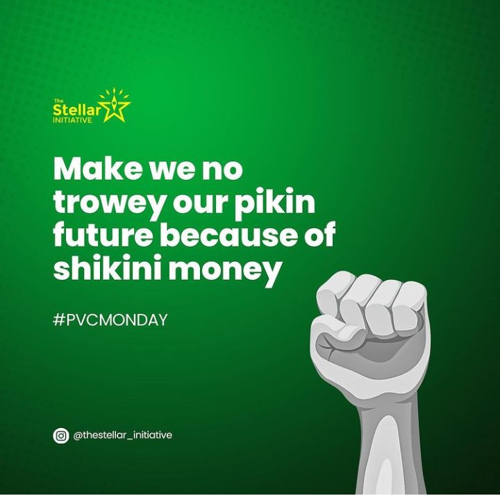 TSI_academy's tweet photo. You are not only trading the next four years but you're also trading your Children's future for money and goodies that are not worth it.

Get your PVC and Secure Your Children's Future! 

#PVCMONDAY
#GetYourPVC 
#TheStellarInitiative https://t.co/GGP2UCqYkg