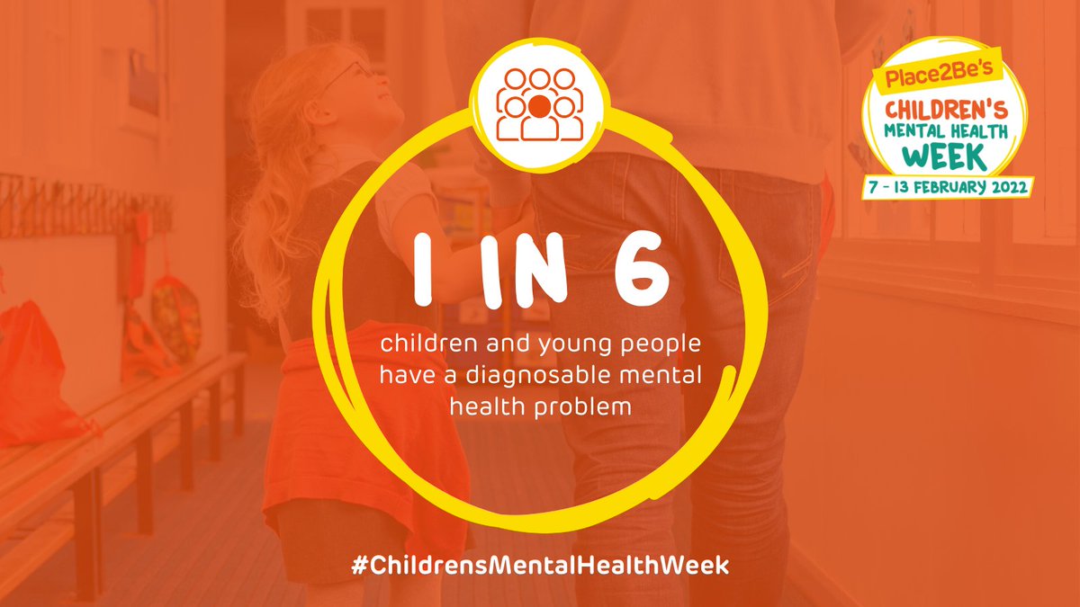 NELFT's tweet photo. 1 in 6 children &amp; young people have a diagnosable #mentalhealth condition. This week, we’re supporting @Place2Be’s #ChildrensMentalHealthWeek - raising awareness of the importance of children &amp; young people’s mental health. https://t.co/m3chLvaBs0