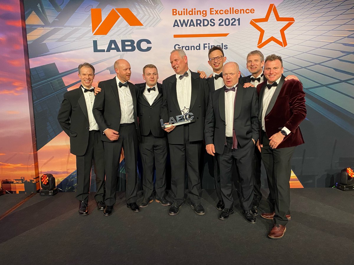 bathabbey's tweet photo. Congrats to Dave Blackman of @EmeryBuilders for winning an @labcuk industry award for the best non-residential site manager for his role as the Abbey’s Footprint Project Manager. Great to see support from @burohappold and @synergyllp there too #teamwork #Footprintproject https://t.co/91VfH6toJ0