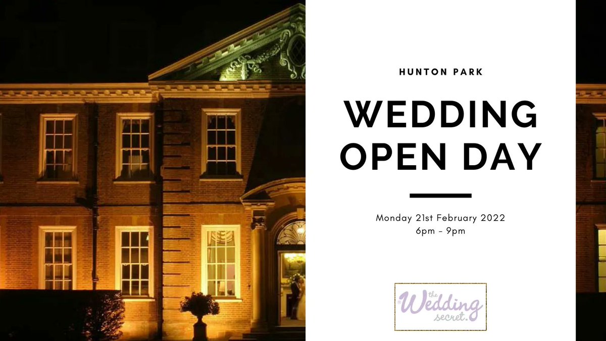 If you are umming and erring about booking <a href="/HuntonParkHotel/">Hunton Park Hotel</a> for your dream wedding day, come along to the open day on 21st February to find out more about how the team can turn your wedding dreams into wedding reality. #wedding #openday buff.ly/3Ftlflw