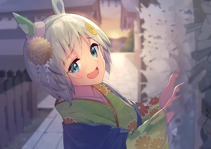 「だいぶ遅くなっちゃいましたね～」
#ウマ娘
#セイウンスカイ 