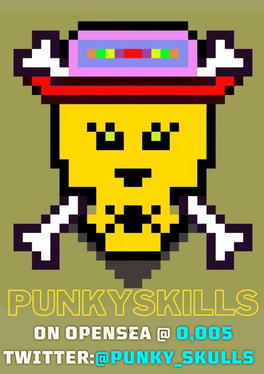 punky_skulls's tweet photo. @Crypto_Skulls Another skulls are on town🔥 but they are punky one👌❤️☠️
https://t.co/ggKk2FMqcH https://t.co/qpsxr5IjGj