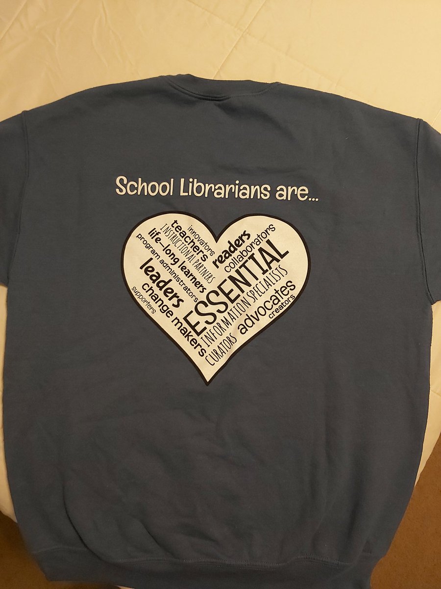 I am extremely proud to be a school librarian, and profoundly grateful to be part of @VAASL! Wearing my shirt with pride today! @JudiGr8haus @EliMistretta