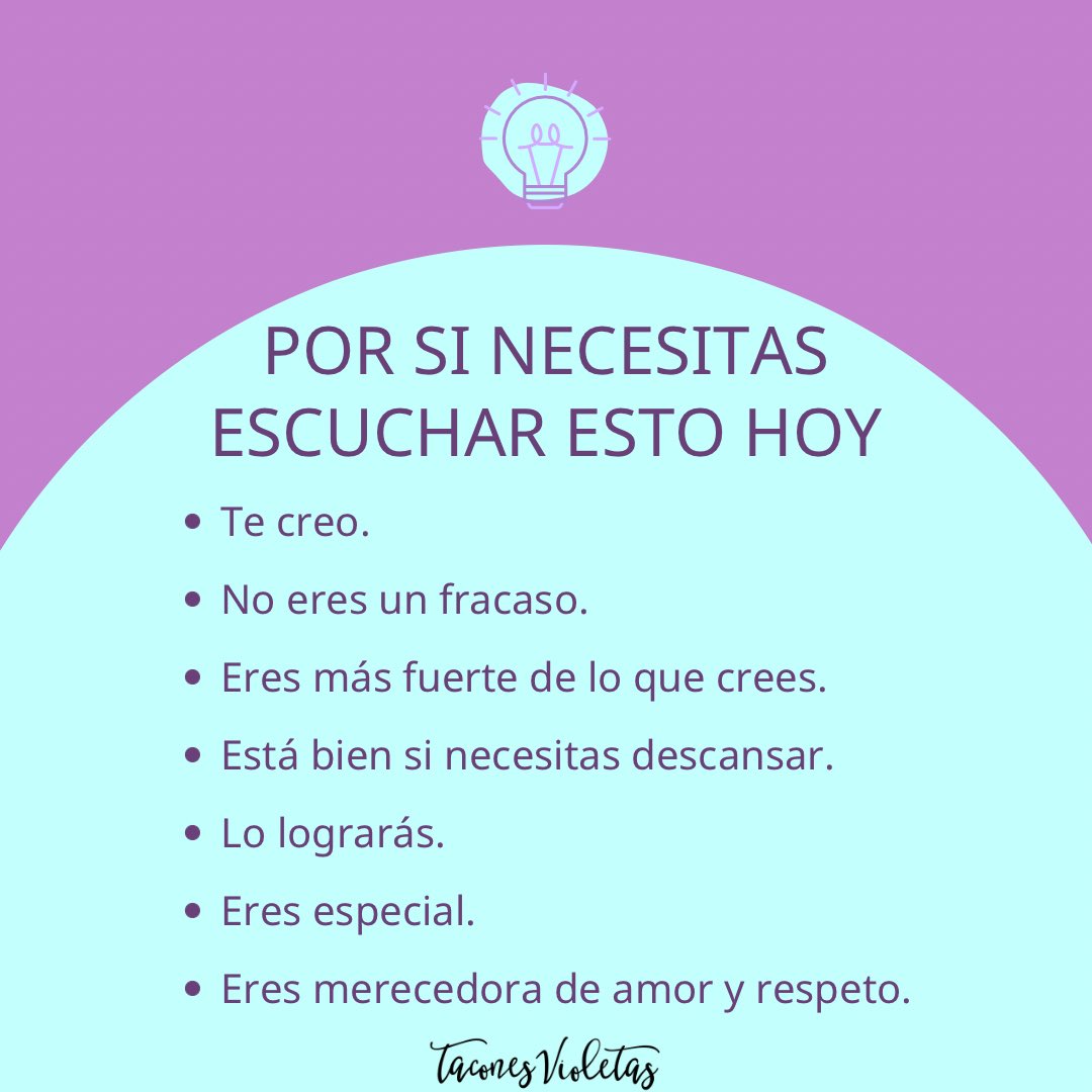 TaconesVioletas's tweet photo. A veces es necesario que nos recordemos esto. ¡Te envío un abrazo, Diva! 💜🤗 https://t.co/1kL8NHcSMf
