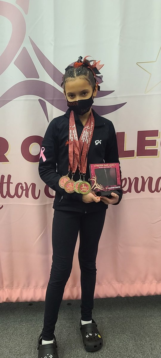 ForAntoine's tweet photo. Good morning folks!
Journey aka "Little One" did it again. She won 1st All Around at her meet in Richmond, VA. 
1st on Beam 
1st on Floor 
1st All Around 
#journeyrocks
#journeysdad 
#WeAreUnique https://t.co/DVaUjZBizp