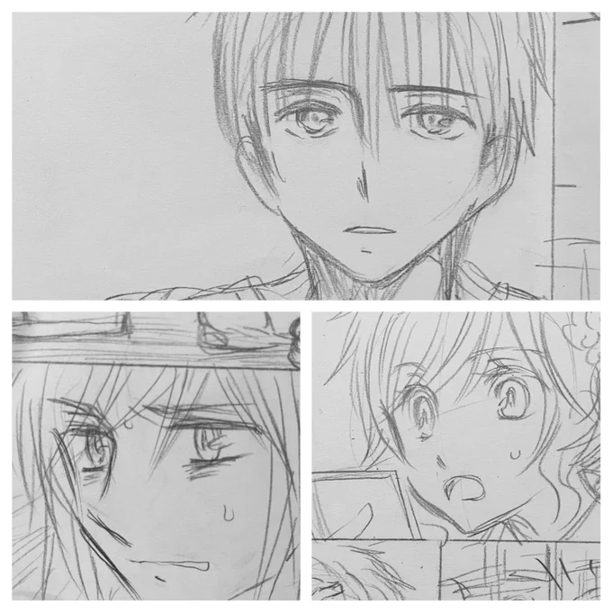今日は中卒〜のネームに絵入れてます。台詞が少ない話なので表情描かないとわかんないと思うの。 