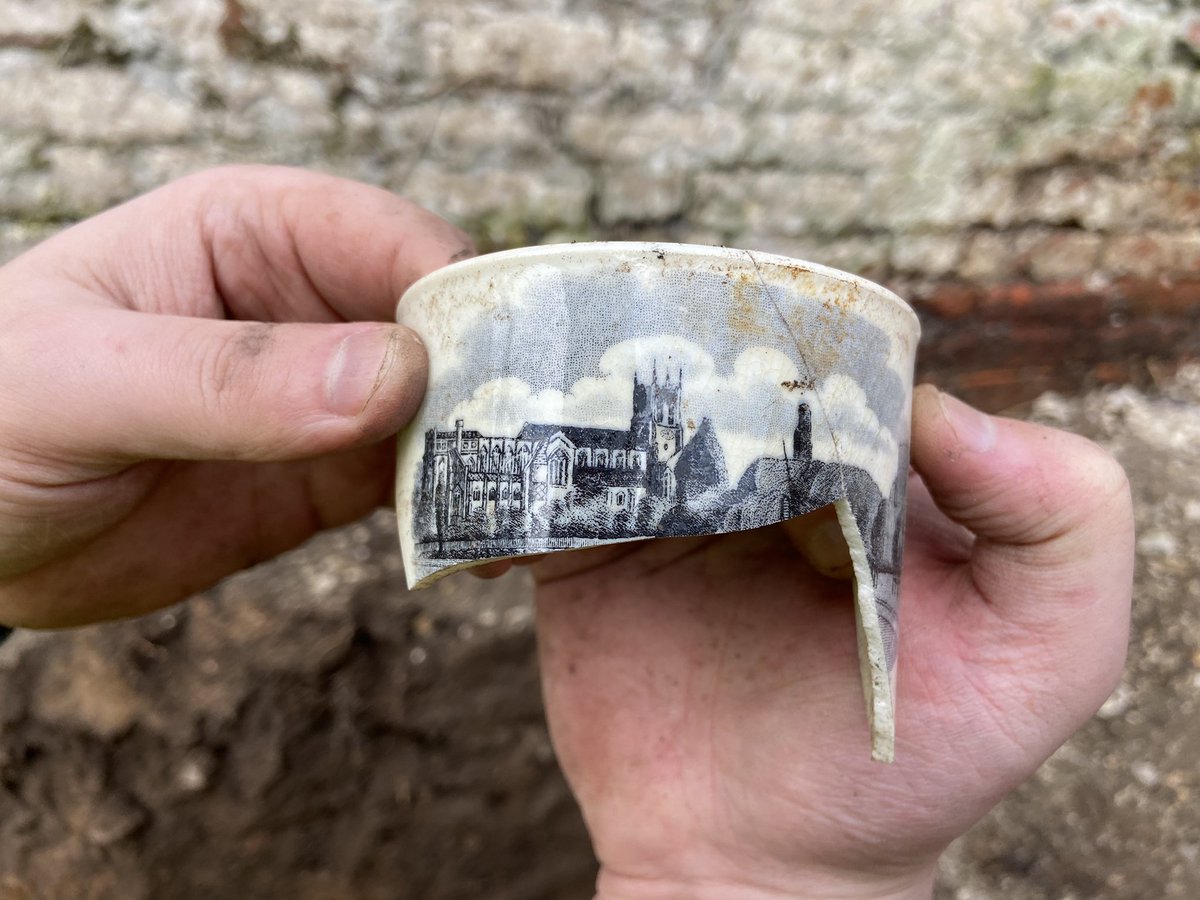 On site today in #christchurch with @BU_BAArchAnth student Conor, who is spending part of his placement gaining commercial project experience.