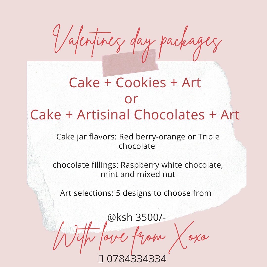 XOXO_Indulgence's tweet photo. All set for Valentine’s Day or can we help you make someone’s day? Check out our yummy offer that comes with a lovely artwork they can keep as a keepsake❤️ 📞0784334334 https://t.co/U4XWoPtxHY