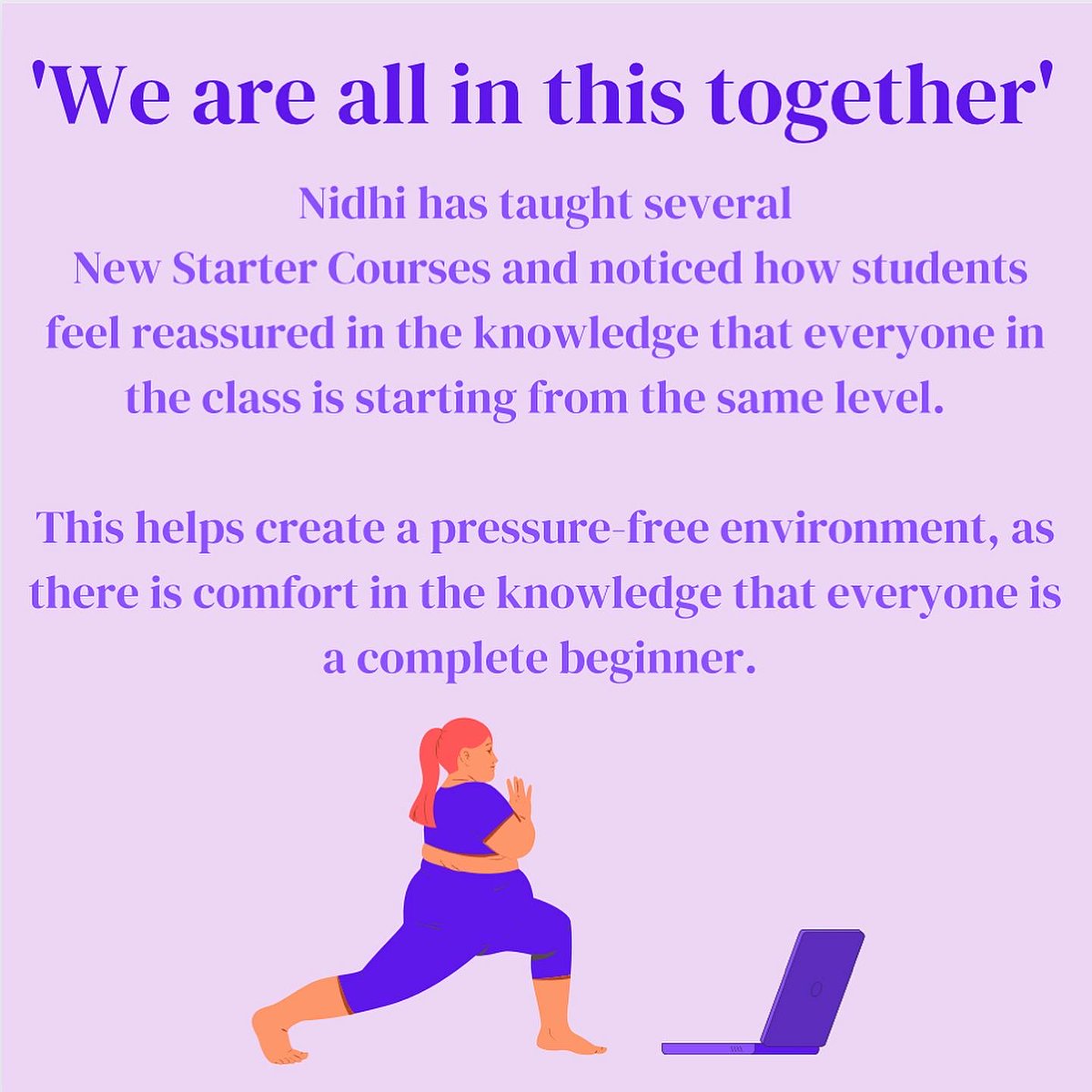 Yoga_Sheffield's tweet photo. It’s not too late to book onto our Virtual New Starter Course - have a swipe through these slides to hear the reasons why Nidhi loves teaching this class 💜

Book your place here: https://t.co/ldB55iJimq

#yoga #sheffield #sheffieldissuper #yogasheffield #students https://t.co/LseJMDR8C1