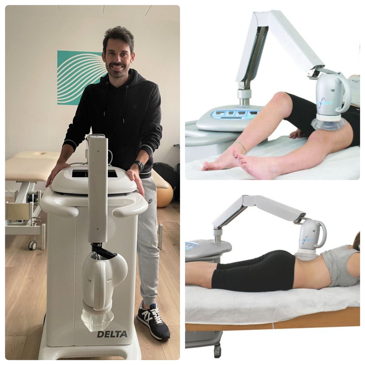 primfisio's tweet photo. .@clinica_grau, pionera en la incorporación de la #fisiohipertemia DELTA de Easytech. Un equipo de estimulación hipertérmica con control de profundidad e intensidad. 
Conoce más sobre esta #fisiotecnología👇
https://t.co/zam2BWDZK5 https://t.co/bvfP30SkpV