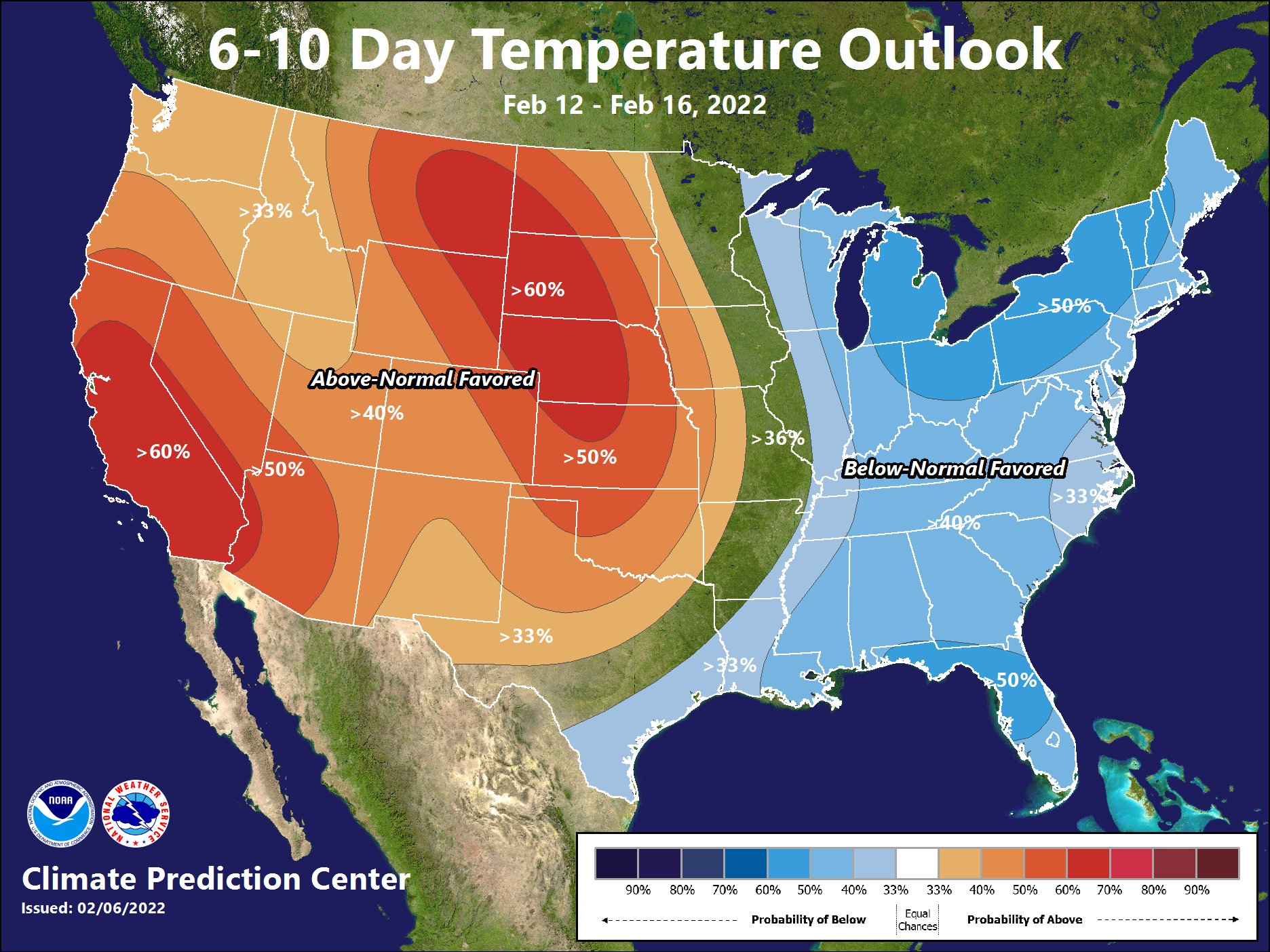 Weather Us Map 10 Day Nws Bay Area 🌉 On Twitter: "The Outlook For This Week - Unseasonably Warm  And Dry! By Midweek, Interior Temperatures May Exceed 80° With Widespread  70S Elsewhere. The 6-10 Day Outlook From