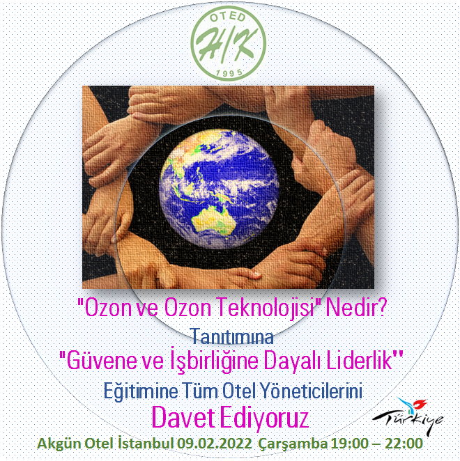 OmerKarasehirli's tweet photo. Değerli Turizmci Dostlarım, 09.02.2022 Çarşamba 19:00 – 22:00 arası Akgün Otelin Evsahipliği yaptığı, OTED Derneğinin düzenlediği "Ozon ve Ozon Teknolojisi" Nedir? ve "Güvene ve İşbirliğine Dayalı Liderlik" eğitimine davetlisiniz.
#oted #turizm #housekeeper #eğitim #ozon #kitap https://t.co/LUx6igIMZD