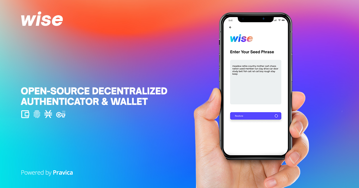 pravicasuite's tweet image. WISE is an open source, decentralized, authenticator &amp;amp; crypto wallet controlled by a user-generated seed phrase that is not stored on any device, app, location or even by the developer. 
#cryptowallet #softwarewallet #seedphrase #crypto #bitcoin #authentication #stacks #encrypted