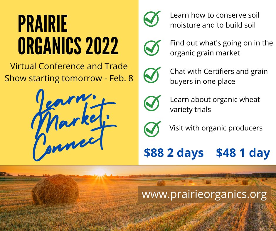 PrairieOrganics's tweet photo. Don't miss #PrairieOrganics 2022. Starts tomorrow. https://t.co/hncbAmOa0k
