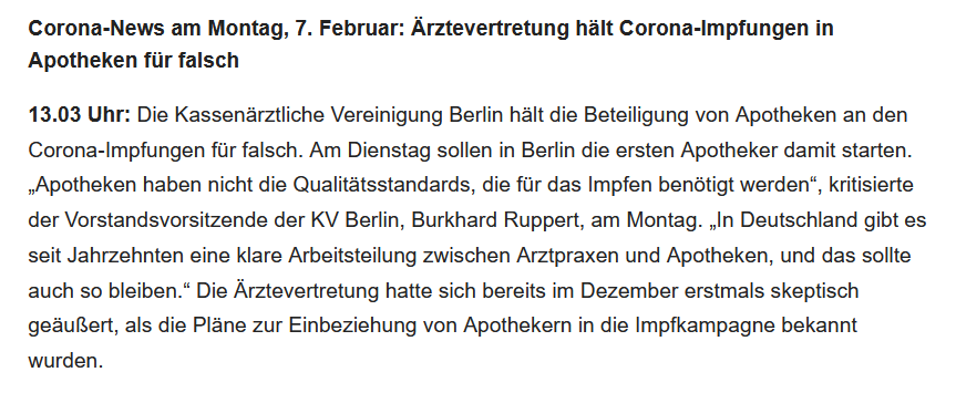 Federico Permutti (@fedepermu) on Twitter photo Als Patient habe ich wenig Verständnis für <a href="/Hauptstadt_KV/">Kassenärztliche Vereinigung Berlin</a>, wenn ich lese, dass #Apotheken "nicht die Qualitätsstandards" für #Impfungen hätten. In 🇮🇹 & 🇬🇧 ist das Impfen dort bspw. gängige Praxis. Ich höre in diesem Fall nur ein lautstarkes "ham wa schon immer so gemacht". Als Patient habe ich wenig Verständnis für <a href="/Hauptstadt_KV/">Kassenärztliche Vereinigung Berlin</a>, wenn ich lese, dass #Apotheken "nicht die Qualitätsstandards" für #Impfungen hätten. In 🇮🇹 & 🇬🇧 ist das Impfen dort bspw. gängige Praxis. Ich höre in diesem Fall nur ein lautstarkes "ham wa schon immer so gemacht".