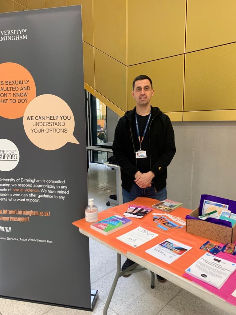 UoBWellbeing's tweet photo. Drop by the Main Library tomorrow between 12:00-14:00 and see the You Report We Support team marking this year's #SexualAbuseAndSexualViolenceAwarenessWeek #ITSNOTOK https://t.co/eR3BYN0vzX