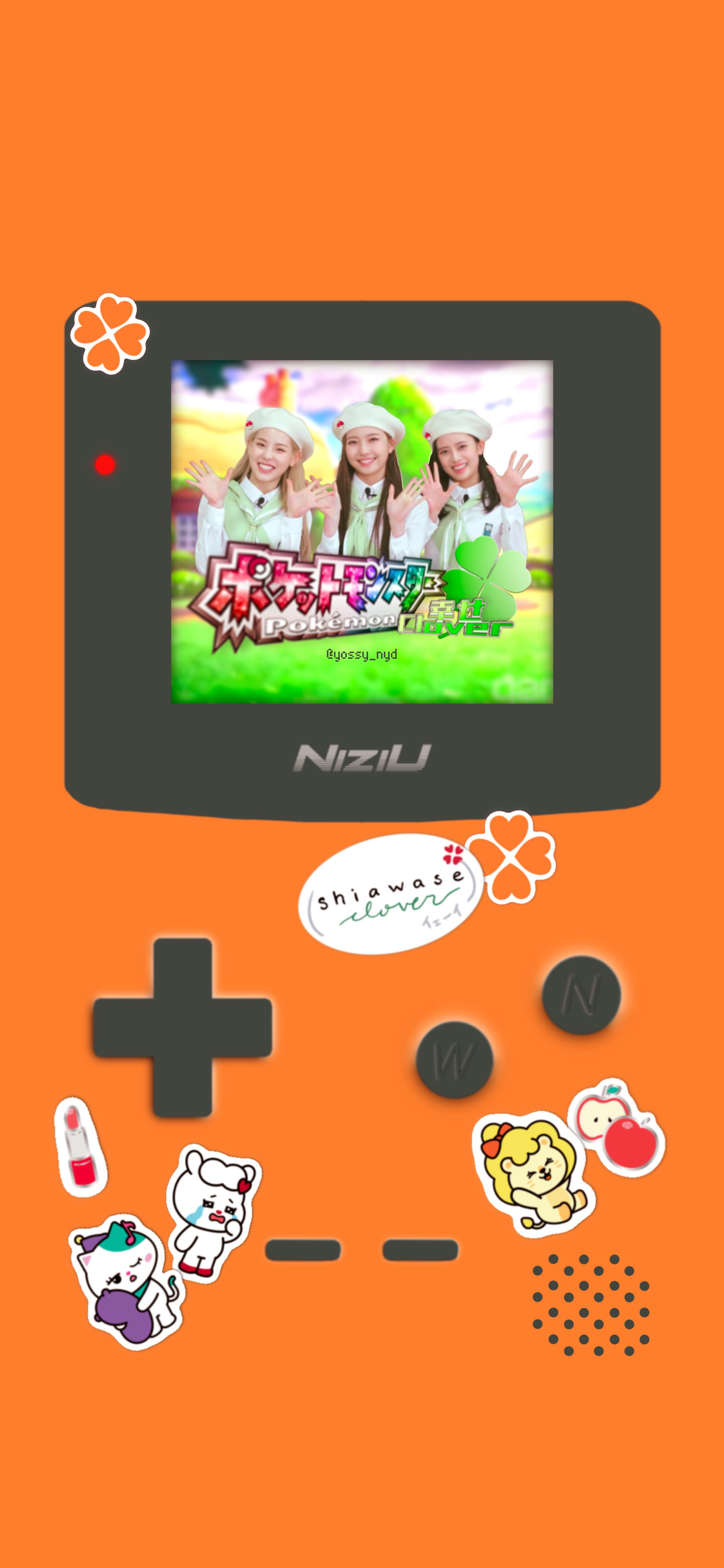 超withuよっしーです 𝖭𝗂𝗓𝗂𝖴 𝖶𝖺𝗅𝗅𝗉𝖺𝗉𝖾𝗋 𝖲𝗁𝗂𝖺𝗐𝖺𝗌𝖾 𝖢𝗅𝗈𝗏𝖾𝗋 ゲームボーイ風壁紙です 幸せクローバー 推しの方 良かったらどうぞ 幸せクローバー Niziufanart Need U Chopstick Niziu Withu T