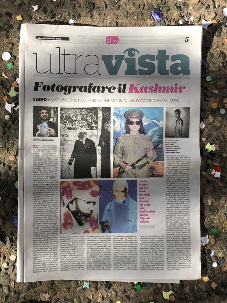 Da <a href="/ilmanifesto/">il manifesto</a> di sabato, una splendida intervista di Manuela De Leonardis sui miei progetti in Kashmir e il libro Monsoons never cross the Mountains edito da #wittybooks con il design di Jacopo Undari
