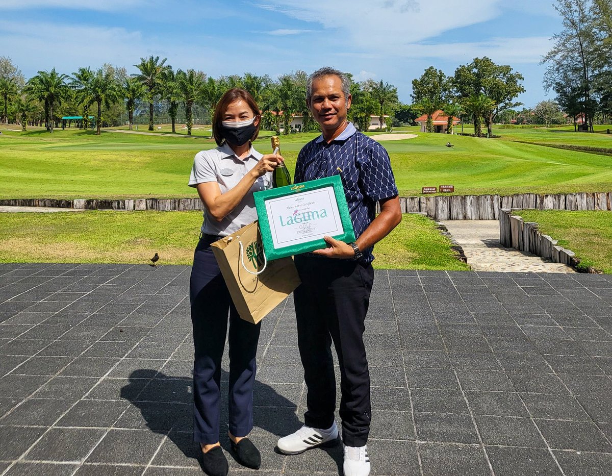 LagunaGolfHKT's tweet photo. Welcome to the "Hole In One Club" Mr Jean Pierre Philippe and Mr Kasidit Somboon!
These two gentlemen both made great ace shots in Hole 4 (165 yards) and Hole 12 (158 yards) recently. Kudos!
#holeinone #aceshot #golfforlife #golfachievement #golflifestyle #golfinPhuket https://t.co/zPZGdus1IF