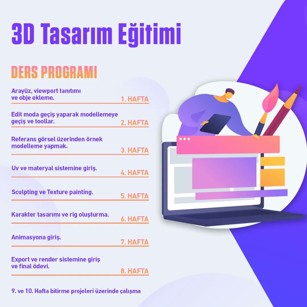 OYGEM_'s tweet photo. 📢 OYGEM Akademi bu sene sizlere; 

🎯 3D Tasarım Eğitimi
🎯 2D Pixel Art Tasarımı ve Unity 2D Basit Platformer Tasarımı Eğitimi
🎯 Unity Yazılım Eğitimi
🎯 Oyun Müziği ve Ses Efektleri Tasarımı
🎯 Oyun Tasarımı Eğitimi

📍Discord adresimize gelip rolünüzü almayı unutmayın! https://t.co/ELvLM248is