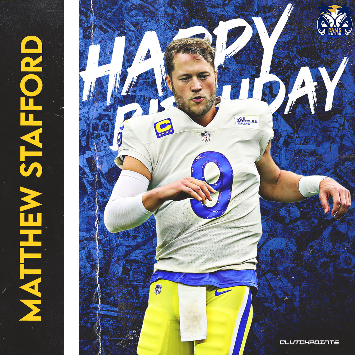 Rams Nation, let\s wish Matthew Stafford a happy 34rd birthday 