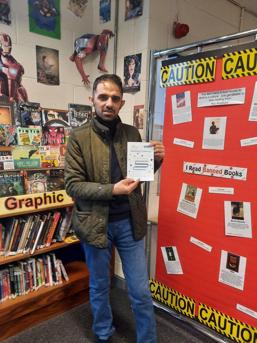 TMCLibraries's tweet photo. Well done to ESOL student Zhian Abdullah, the first completer of the library reading challenge at Northenden campus.
#libraryreadingchallenge #completers #readingforpleasure https://t.co/eZKeADHzth