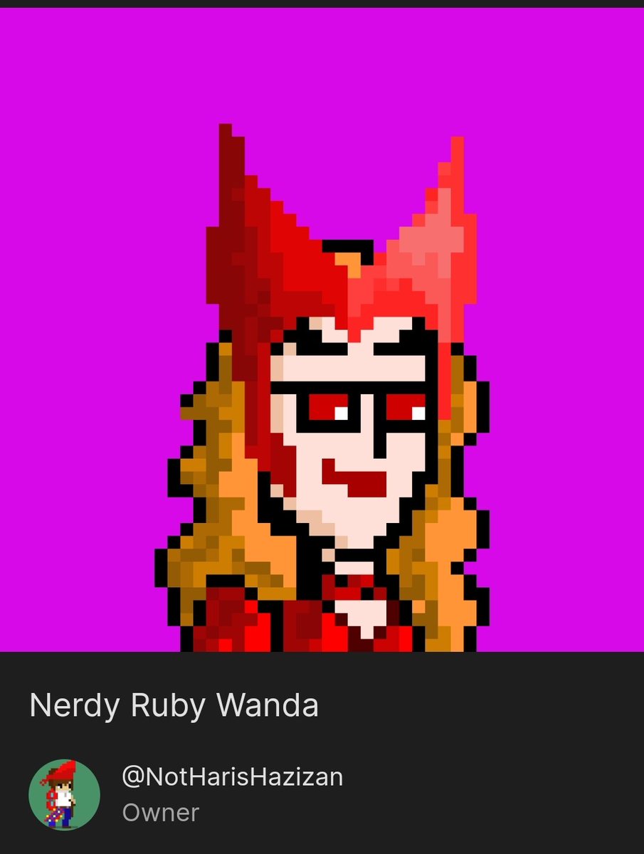 chairuby's tweet photo. SOLDπ
@NotHarisHazizan Thank you for the support π₯°π
@Pentasian #NerdyRuby #NFT #Pentasian https://t.co/jcOncLo1Vo