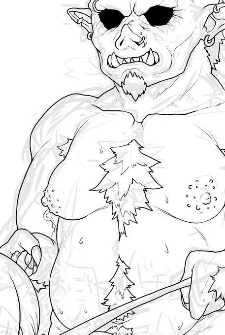 汚ねえデブオーク描くの楽しすぎ 