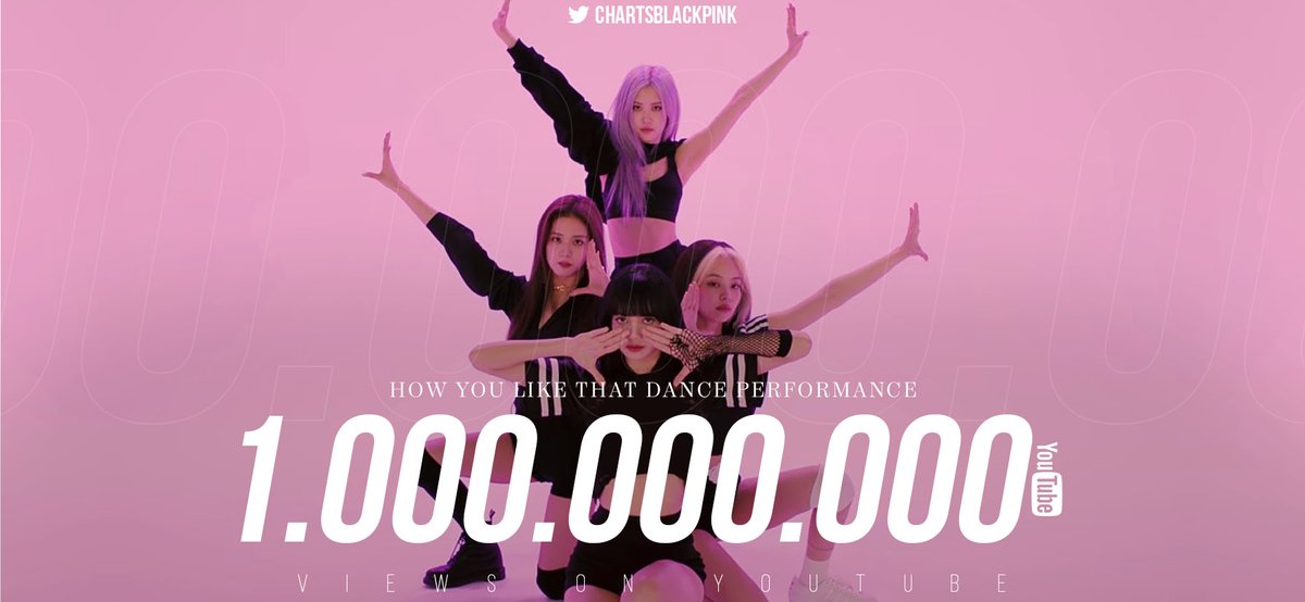 .<a href="/BLACKPINK/">BLACKPINKOFFICIAL</a>’s ‘How You Like That’ (Dance Performance) has now surpassed 1 billion views on YouTube. They tie BTS as the group with most videos to hit this milestone (6 each).