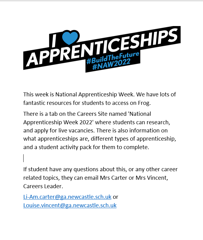 Gosforth Academy Careers Leader-Li-Am Cohen Carter tweet media