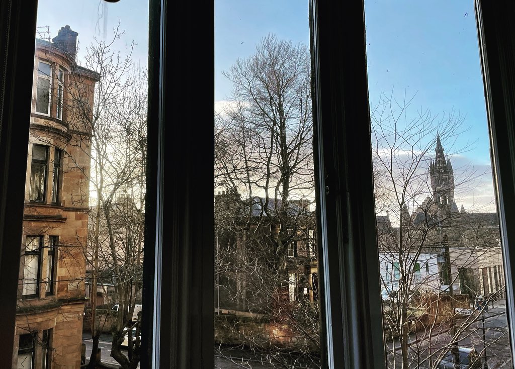 Eavanmac's tweet photo. Not a bad office view #TakingFive ☕️ #UofG #Glasgow https://t.co/DUPbT3ecYE