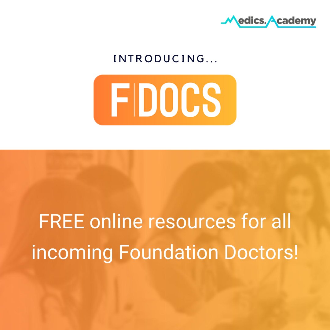 MedicsAcademy's tweet photo. Are you a final year med student 👨⚕️👩⚕️ or an incoming FY1? 👍Sign up to F|Docs to access our FREE 🆓 online resources to support you 💪 throughout your foundation training.
Join today! 👇
https://t.co/nEdGUM4ybc
#Fdocs #medicsacademy #medstudent #medtwitter https://t.co/5oBp3bbTTk
