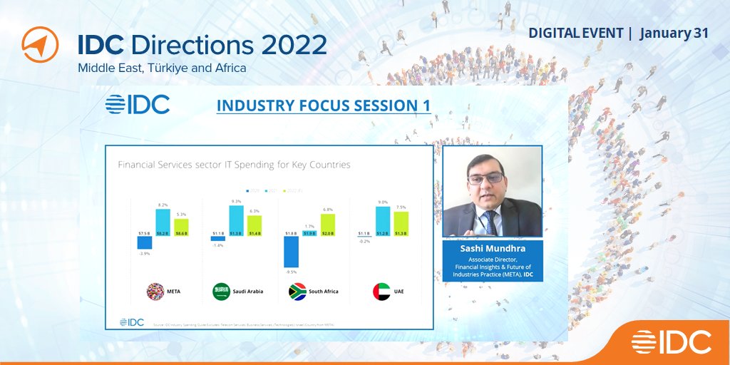 Industry Track: Future of Banking in Today’s Digital First World – Middle East, Turkey, and Africa | Sashi Mundhra, Associate Director, Financial Insights and Future of Industries Practice (META), <a href="/IDC/">IDC</a> #IDCDIRECTIONSMETA #IDCDigital