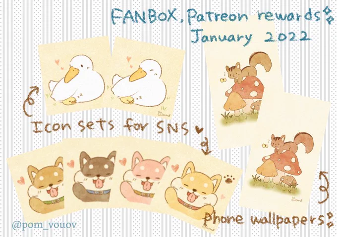 今月のFANBOX, Patreonの特典です🐰
LINEスタンプの先行公開、お仕事等の近況報告についての記事も読めます。
宜しければ覗いてみてください☺️✨

FAMBOX: https://t.co/7T4ezyY9at
Patreon: https://t.co/Al8kKtikuX 