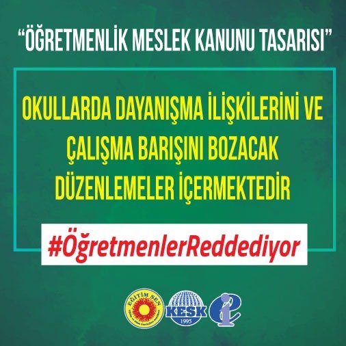 felsefebilim's tweet photo. #ÖğretmenlerReddediyor
Eğitim emekçilerini bölen, ayrıştıran, rekabete zorlayan, çalışma barışını bozan yazmanızı kabul etmiyoruz. https://t.co/OKDyj6J9YD