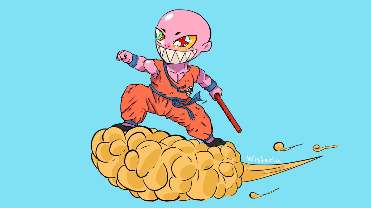 witty_wisteria's tweet photo. Egao on a nimbus! hope you guys like this one, its one of my favorite works so far!

@KarafuruNft 
#KarafuruArt https://t.co/37kqQR5Fsj