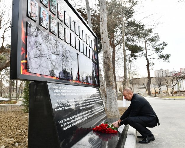 AzEmbIran's tweet photo. 🇦🇿 President of the Republic of #Azerbaijan Ilham Aliyev laid a foundation stone for the #Ganja #MemorialComplex on January 30.
https://t.co/VzeDcOgLBA https://t.co/VHy2Sooyot