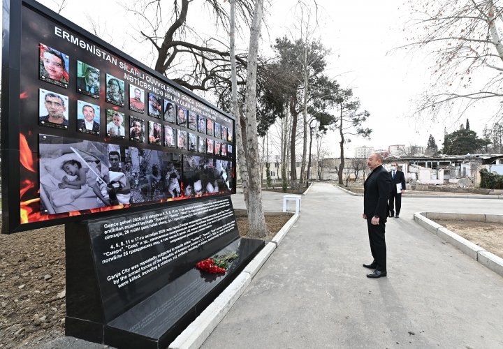 AzEmbIran's tweet photo. 🇦🇿 President of the Republic of #Azerbaijan Ilham Aliyev laid a foundation stone for the #Ganja #MemorialComplex on January 30.
https://t.co/VzeDcOgLBA https://t.co/VHy2Sooyot