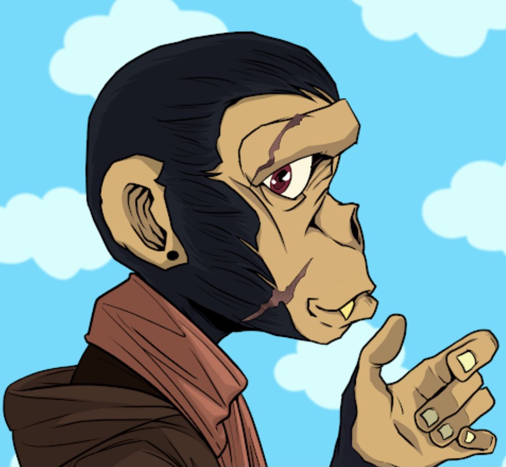 Love my new <a href="/ApesRus_io/">ARU (Apes R Us)</a> 🦧<a href="/KatunVisual/">Katun_</a> the artwork is so fresh and clean 🙌🏻 Love the eye looking at us and the blue sky he’s set against. He’s got good vibes about him! May not be the rarest but so happy with him and can’t wait to see what else is to come from #ApesRus #nft