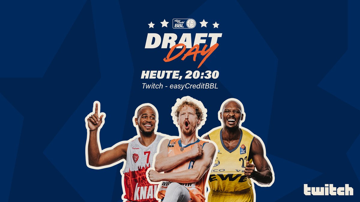 FCBBasketball's tweet photo. ITยดS DRAFT DAY! ๐ง
Welche unserer Jungs werden die drei wohl auswรคhlen?
20.30 Uhr LIVE auf @TwitchDE
โถ https://t.co/IpmGTesUcy
#DASD #BBL #AllStarDay https://t.co/XjDY2cW4bZ