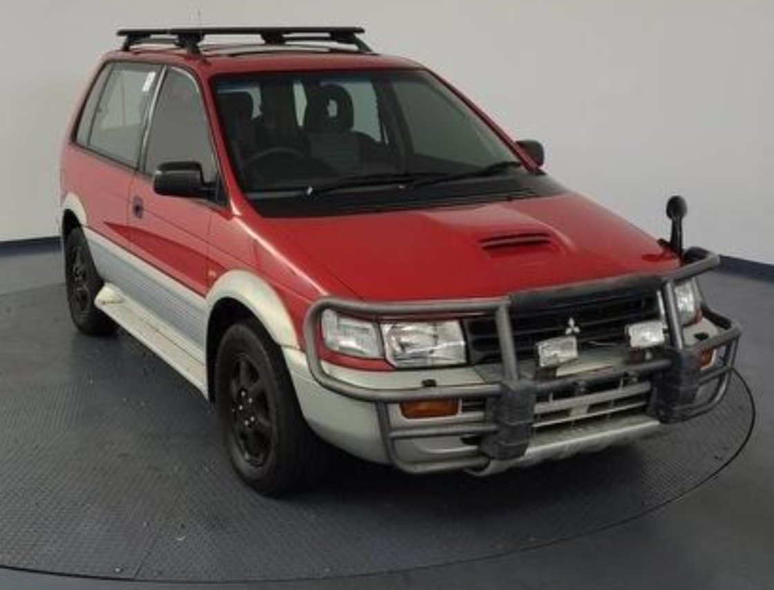 Classic_Clunker's tweet photo. As @ThePollitt calls it, here's my #riskyclick - 1995 #Mitsubishi #RVR auto 4wd used import with 148,000 KMs and "mechanical issues" https://t.co/Qd80Xqe5Yt