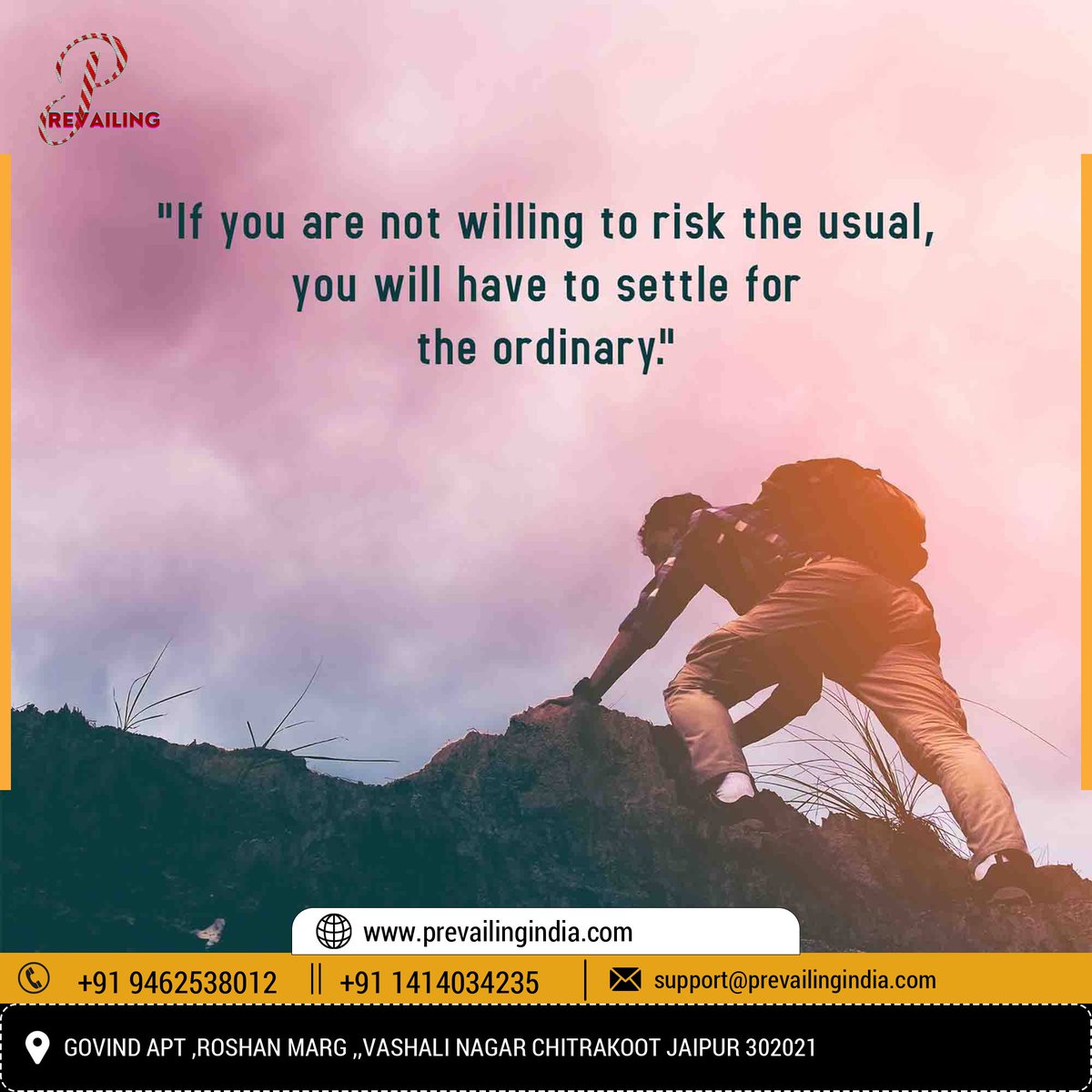 TrivikramaaShip's tweet image. &quot;if you are not willing to risk the usual, you will have to settle for the ordinary &quot;

#successfulchallenge #prevailingquote #inspiration  #ThoughtOfDay #successquotes