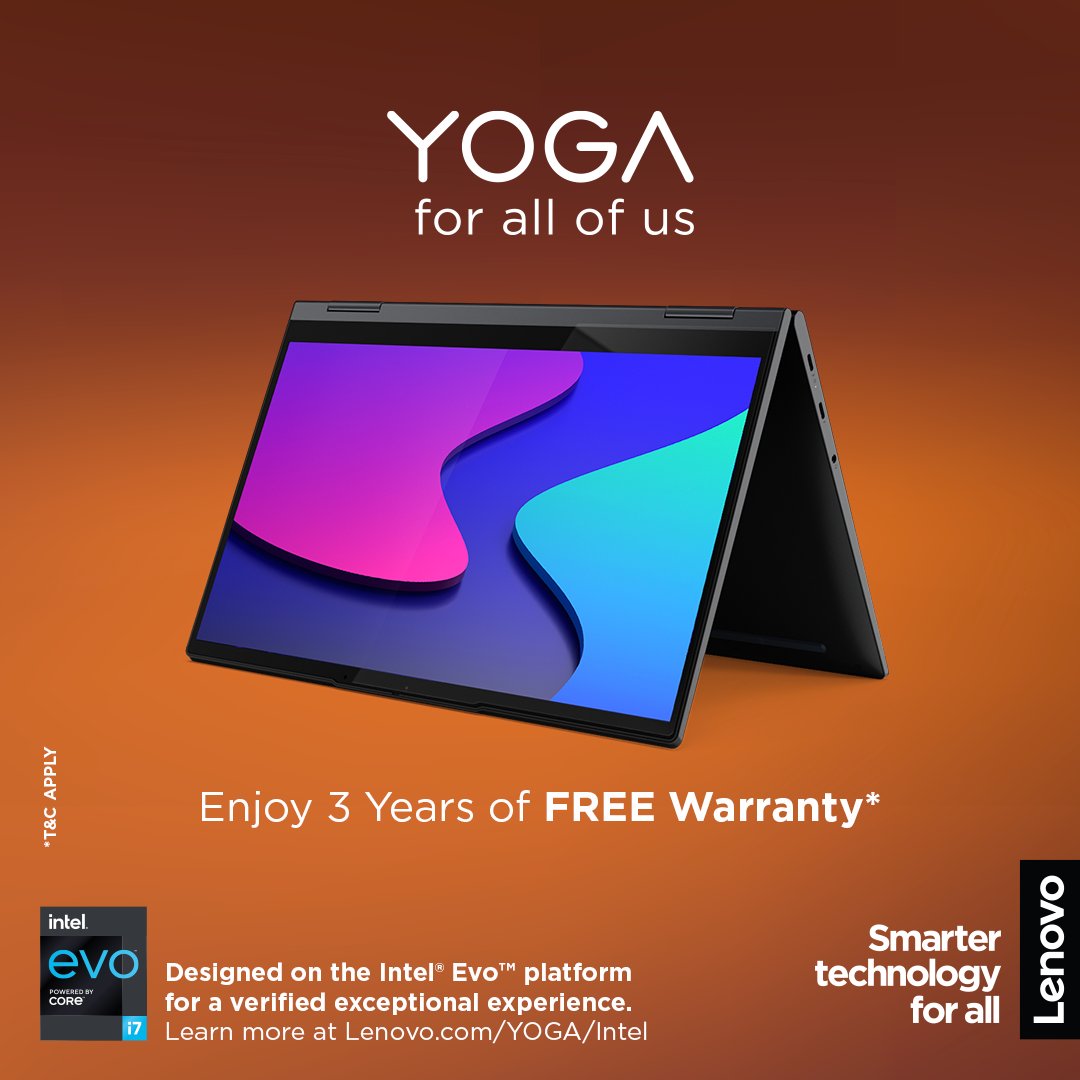 Lenovo_in's tweet photo. For all of us Whatever your thing, YOGA7i has got you
#LenovoYoga #ForAllofUs #IntelEvoPlatform
Learn More at https://t.co/0tpBm06Mpx/Intel https://t.co/Bz8QWUkiXa