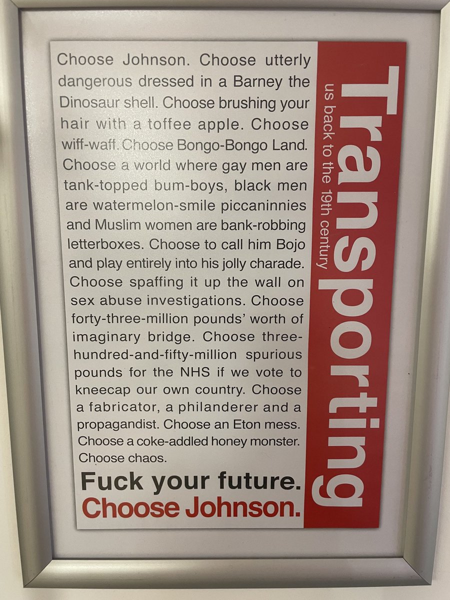 This old topical ad from ⁦<a href="/andyinshorts/">Andy Burrell</a>⁩ is still up on our walls.

Pretty prescient.