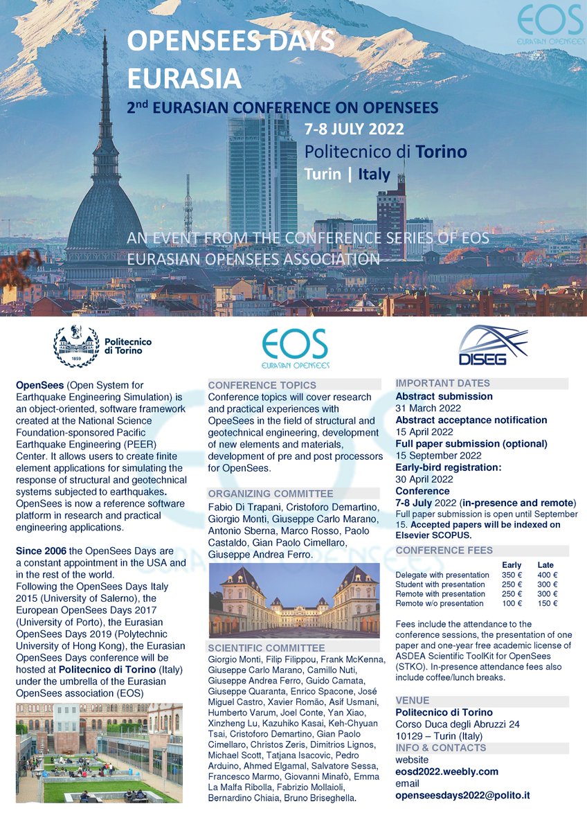 EOSD22's tweet photo. #opensees #EOSD22 #openseesdays2022 https://t.co/ojZUDSCqdW