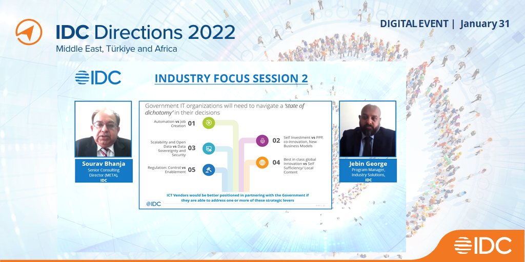 Government IT organizations will need to navigate a ‘state of dichotomy’ in their decisions | Jebin George, Senior Program Manager, Industry Solutions &amp; Smart Cities (META), <a href="/IDC/">IDC</a> &amp; Sourav Bhanja, Senior Consulting Director (META), IDC <a href="/JebinGeorge_IDC/">Jebin George</a> #IDCDIRECTIONSMETA