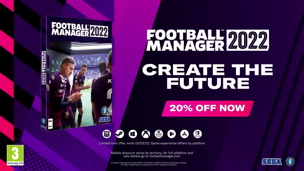 Get 20% off Football Manager 2022 across all platforms