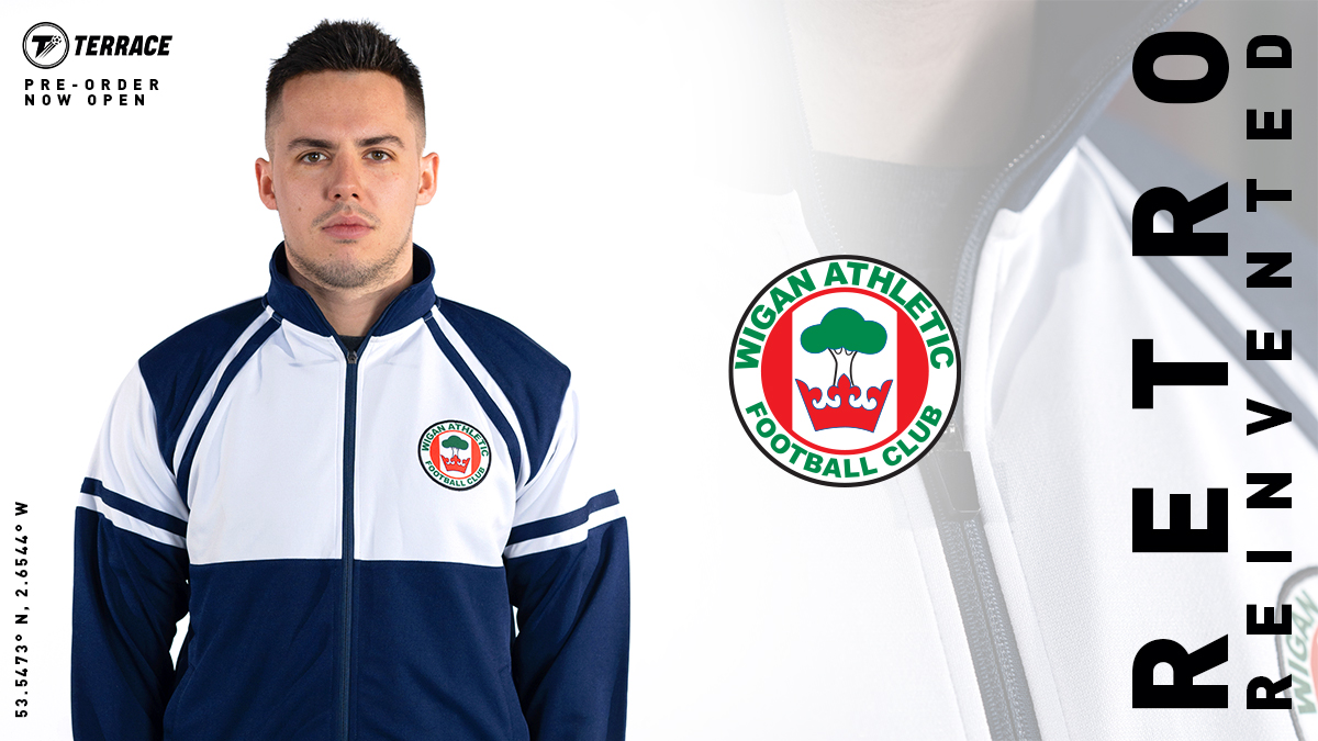 Attention <a href="/LaticsOfficial/">Wigan Athletic</a> fans. It's a bit nippy out, let's fix that!

The new retro re-invented jacket is now available, a modern take on the late 80's and early 90's player jacket!

Pre order >> terracelife.co/WAFC

Retweet, we have one to give away when it sells out! #wafc