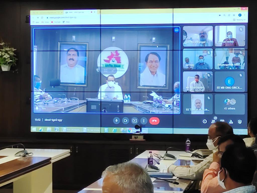 mb_telangana's tweet photo. #MissionBhagiratha Engineer-in-Chief Sri G.KrupakarReddy Conducted VC with all the Chief Engineers, Superintending Engineers &amp; Executive Engineers on 31.01.2022 regarding Status of Stabilization, completion reports and O&amp;M of GRID and INTRA works.

@SmitaSabharwal @DayakarRao2019 https://t.co/et0D9ynOTV